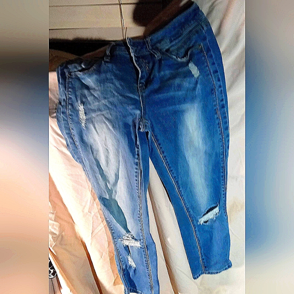 Women blue jeans